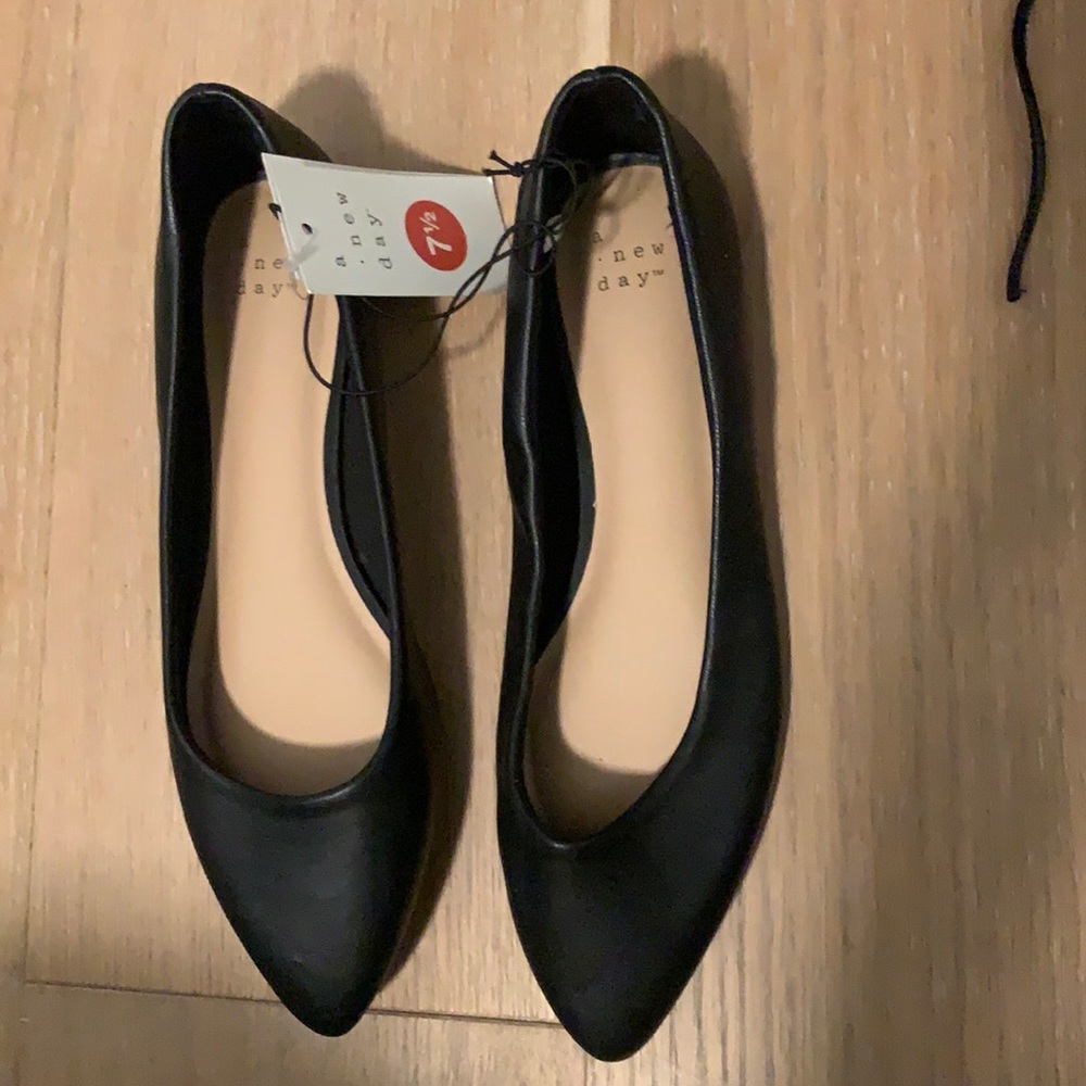 All black pointy flats brand new never worn